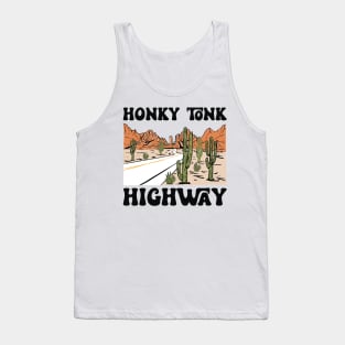 Vintage Honky Tonk Highway Southern Western Tank Top